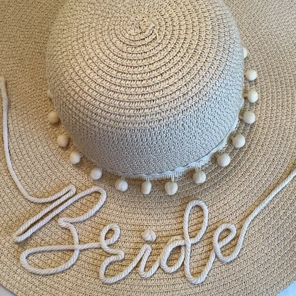 BRIDE Crème Floppy Bride Straw Sun Hat - Picture 6 of 6